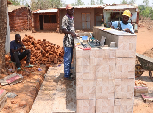 Majiga handwashing facility under construction