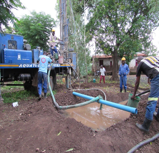 Mud drilling at Samani Village